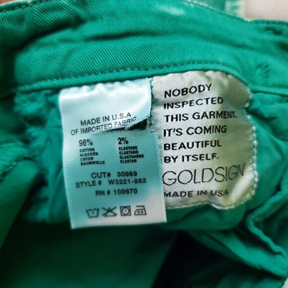 Goldsign Glam boyfriend ankle Bleached Green 5 pockets denim Jeans Size 27 NWOT - Picture 7 of 14